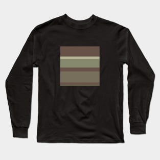 A subtle stew of Quincy, Grey Brown, Brown Grey, Putty and Artichoke stripes. - Sociable Stripes Long Sleeve T-Shirt